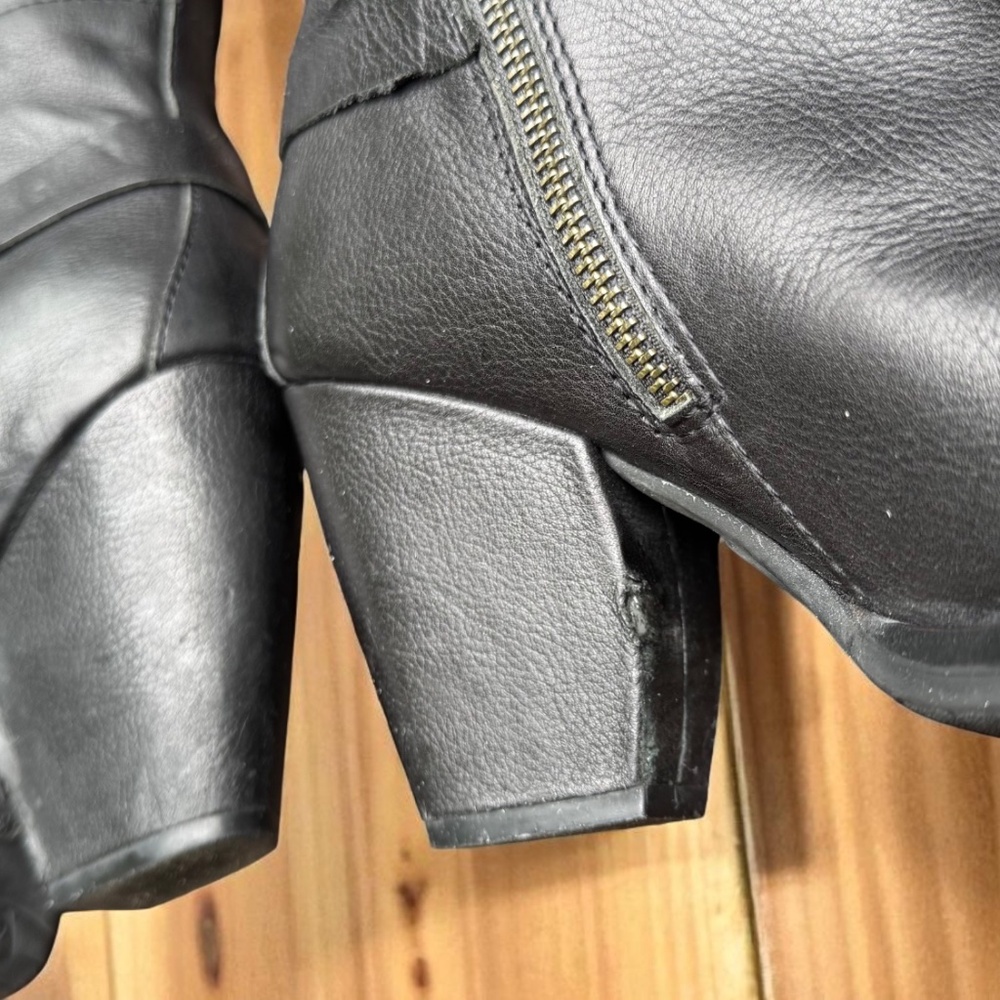 Kork Ease Olsen Harness Black Leather Knee High Boots Size 8.5 - Picture 7 of 9